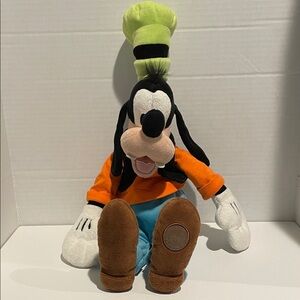 Disney Authentic Goofy Plush with Blue Outfit and Brown Details